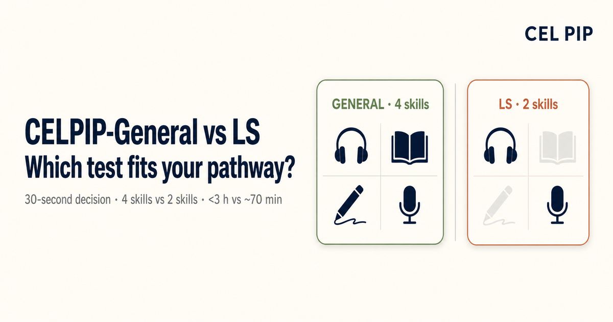 CELPIP-General vs LS: Which Test Fits Your Pathway? | CEL PIP