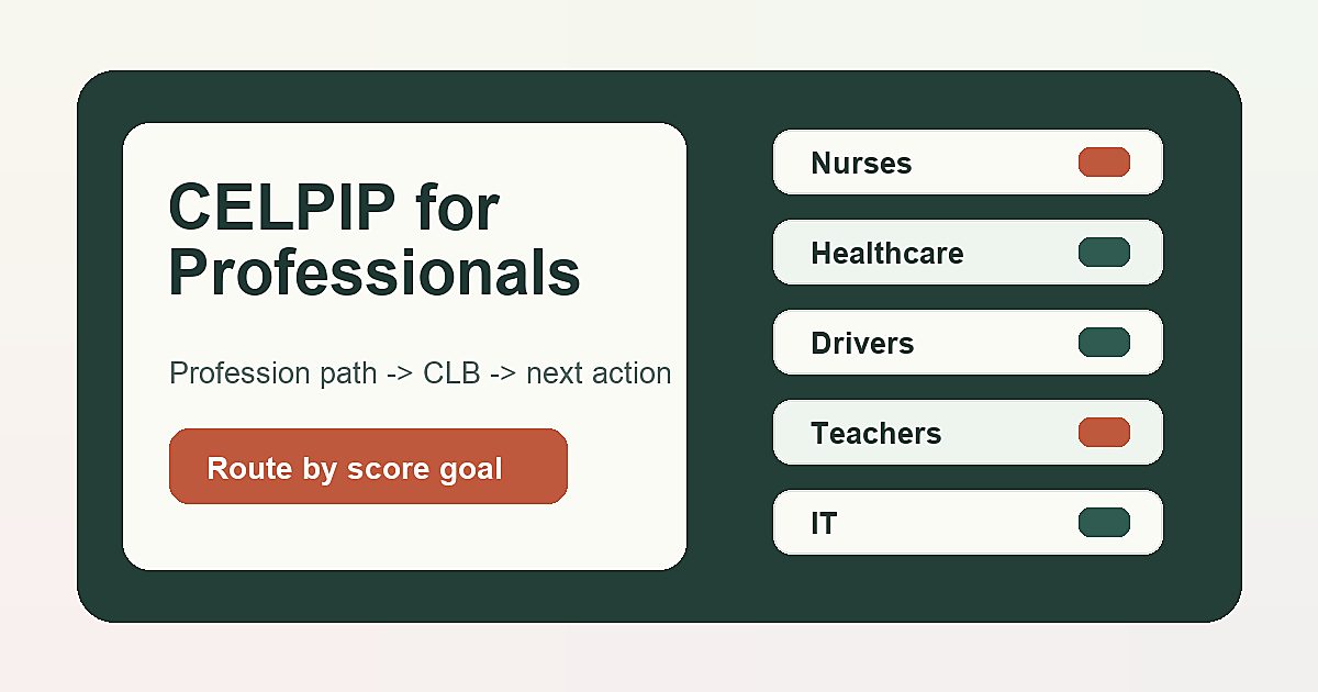 CELPIP for Professionals: Occupation Study Paths | CEL PIP